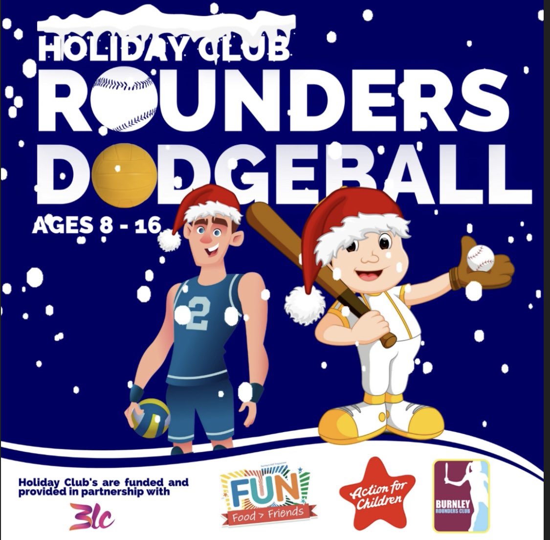 Free holiday club 19/21/22 December. For children aged 8+.                          Email burnleyroundersclub@outlook.com