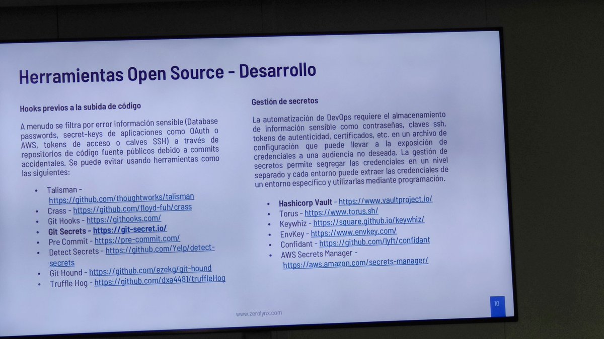 oscarzor's tweet image. En #LibreCon2022 @Dani_Zerolynx nos presenta herramientas para comprobar la seguridad en las diferentes etapas del desarrollo del software