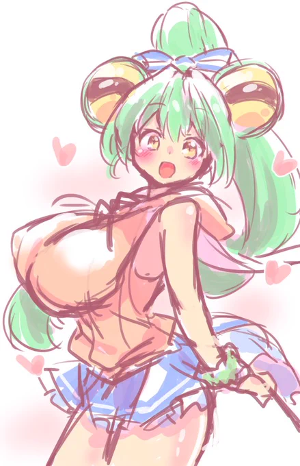 ジャクリンちゃんの上の両目とポニーテールでクローバー☘のシルエットになってるって最近になってやっと気付きました。ということを言いたいがためのジャクリンちゃんです!!!!! 