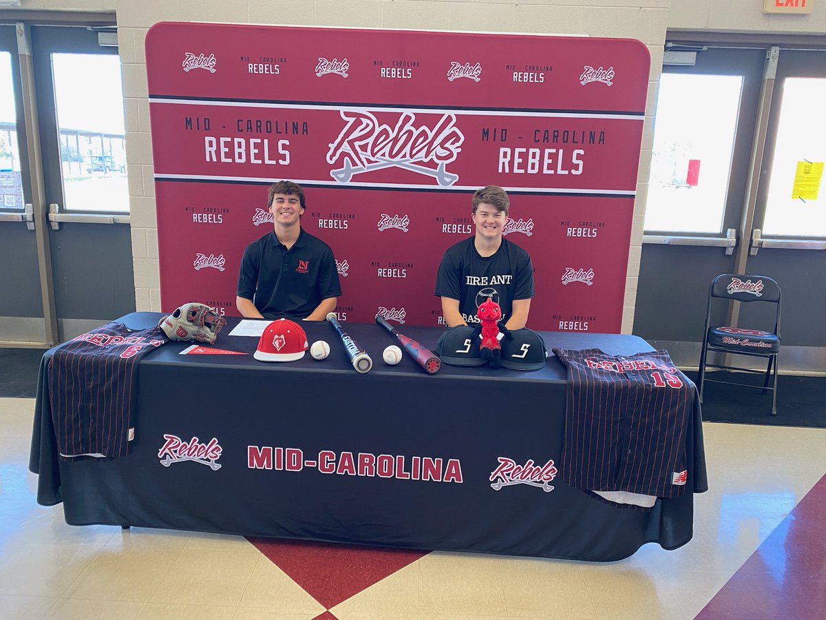 Congratulations to Jace Martin for signing with Newberry College and Hayden Lake for signing with USC Sumter.  Proud of these guys.
