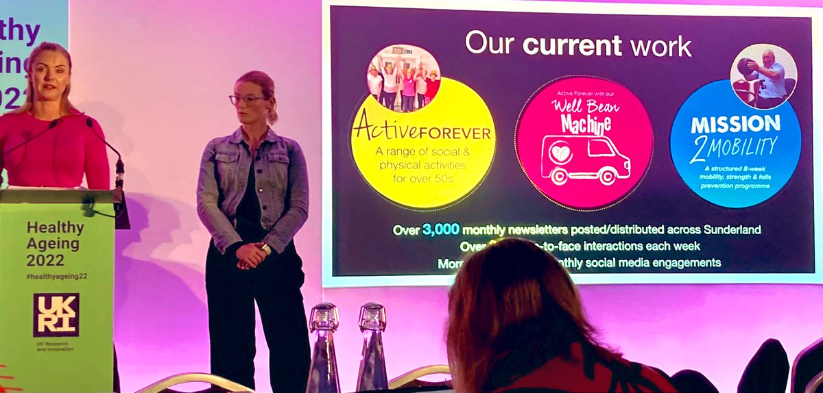 AgeingBetter's tweet photo. Loved hearing what @ActiveFamNE are doing increasing #physicalactivity including in streets and parks through their Well Bean Machine
Lots of joyful #dancing!
#HealthyAgeing2022 #health #ageing https://t.co/Th3pORxMJA