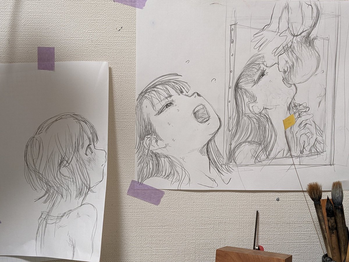 推しの肌が荒れた 扉絵 エスキース 