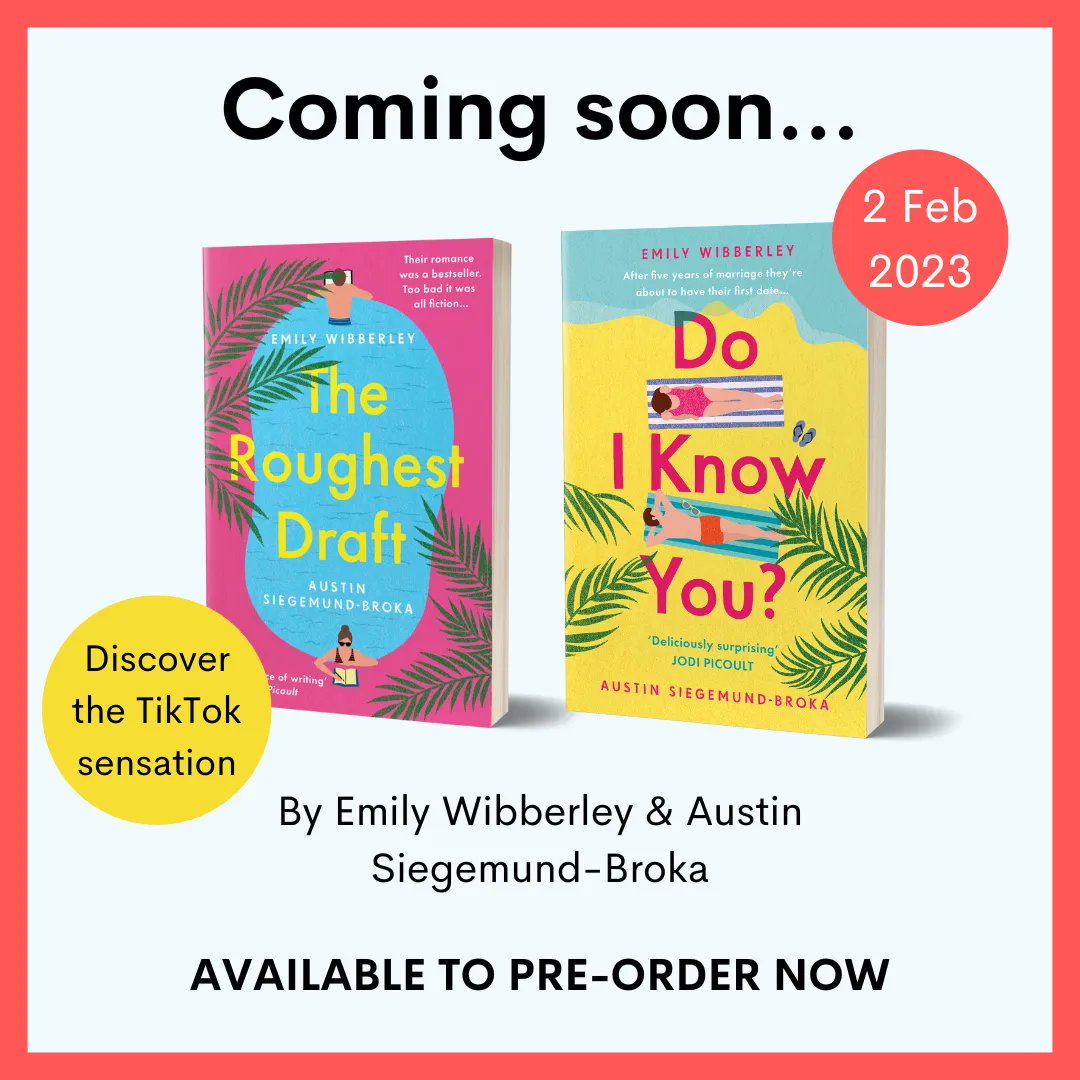 We're thrilled to have acquired four exciting new books from @Wibbs_Ink & @ASiegemundBroka! Including the brand new #DoIKnowYou? and the paperback of #TheRoughestDraft, these refreshing rom-coms are guaranteed to spark joy. 💗 Pre-order your copies now buff.ly/3UZ64so