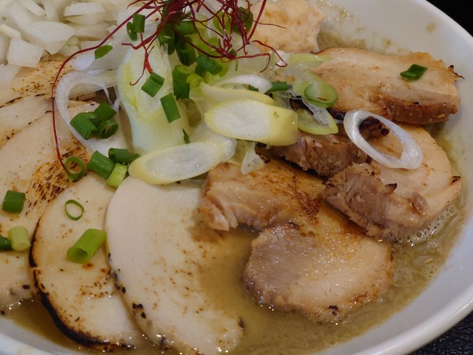今日食べた煮干しラーメン 
