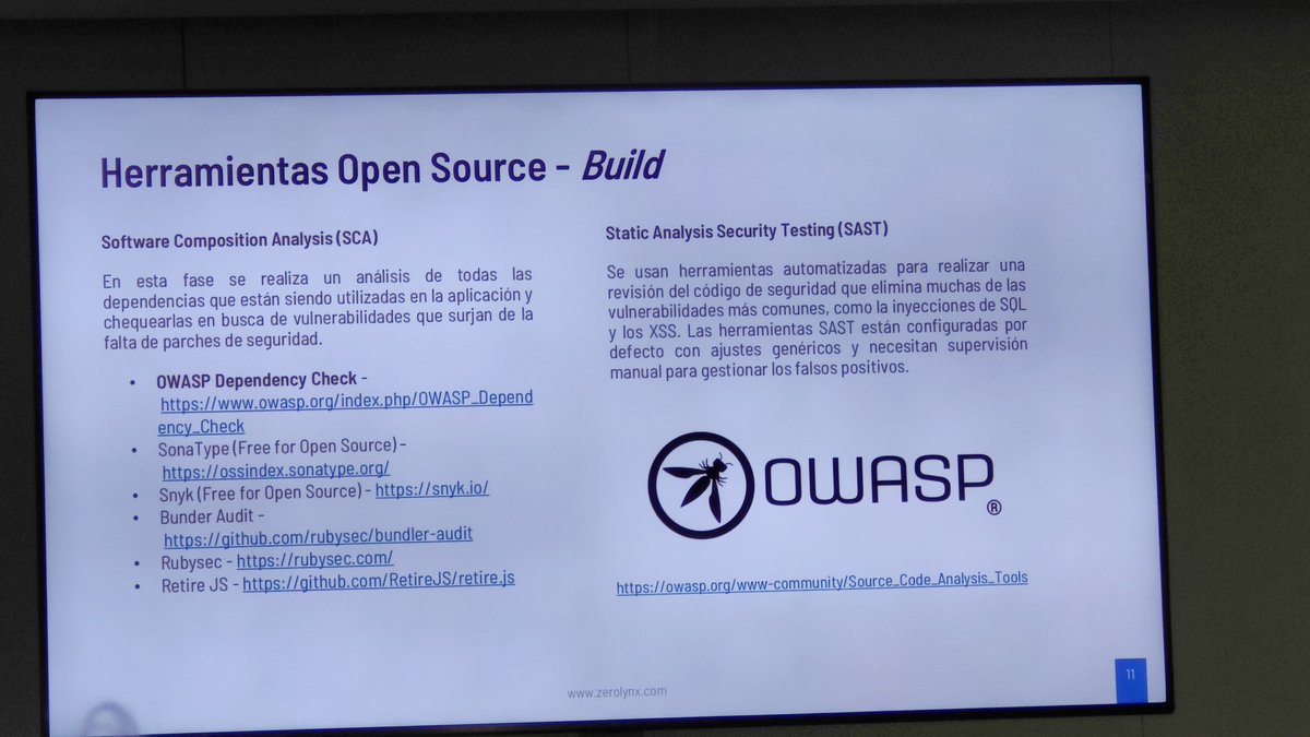 oscarzor's tweet image. En #LibreCon2022 @Dani_Zerolynx nos presenta herramientas para comprobar la seguridad en las diferentes etapas del desarrollo del software