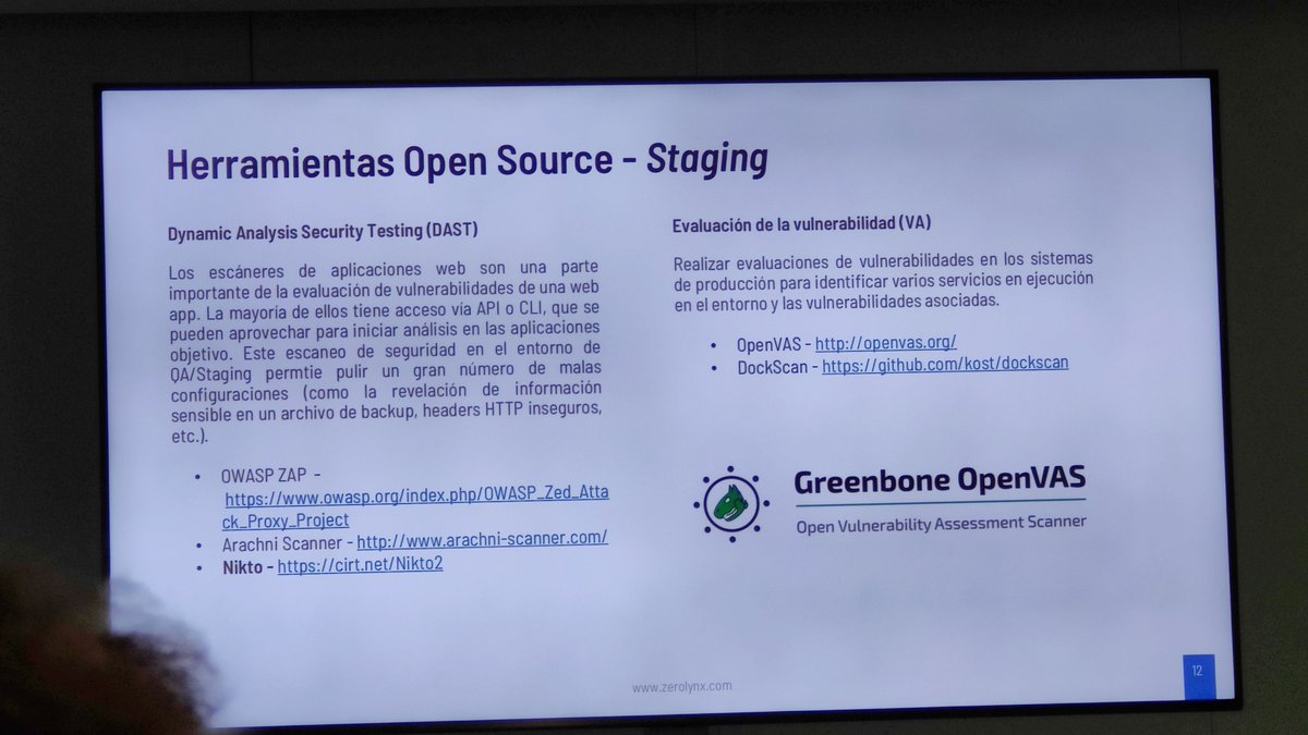 oscarzor's tweet image. En #LibreCon2022 @Dani_Zerolynx nos presenta herramientas para comprobar la seguridad en las diferentes etapas del desarrollo del software