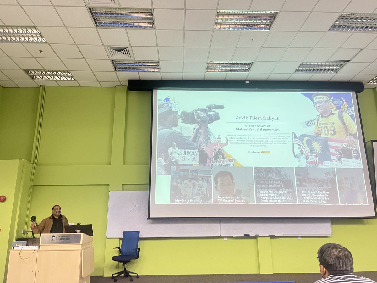 UNM_SMLC's tweet photo. Thank you Arul Prakash from Arkib Member Rakyat for coming to SMLC! Students (especially from the Y3 documentary class) enjoyed the screening of his 2018 documentary, “Melawan Arus” 🎬 Many thanks to @_sandeepray for moderating this session too 👏🏻 https://t.co/xkSQqeBPg5
