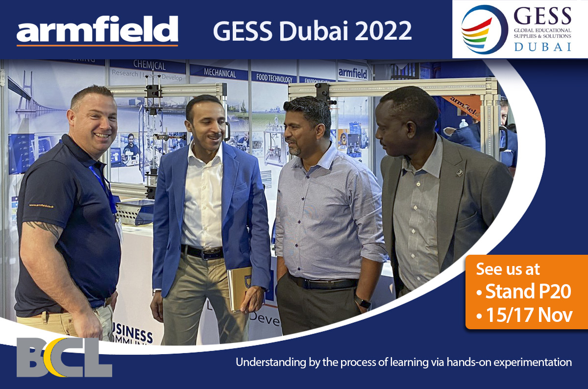 Armfield_Edu's tweet photo. Extremely busy first day at Gess Dubai 2022.
Thanks to all the visitors that have already been to stand P20 to view our latest range of products for engineering teaching and research.
#armfieldltd #GESSDubai #engineeringeducation #remotelearning #fluidscience #students #team https://t.co/4e8j8ufSOk