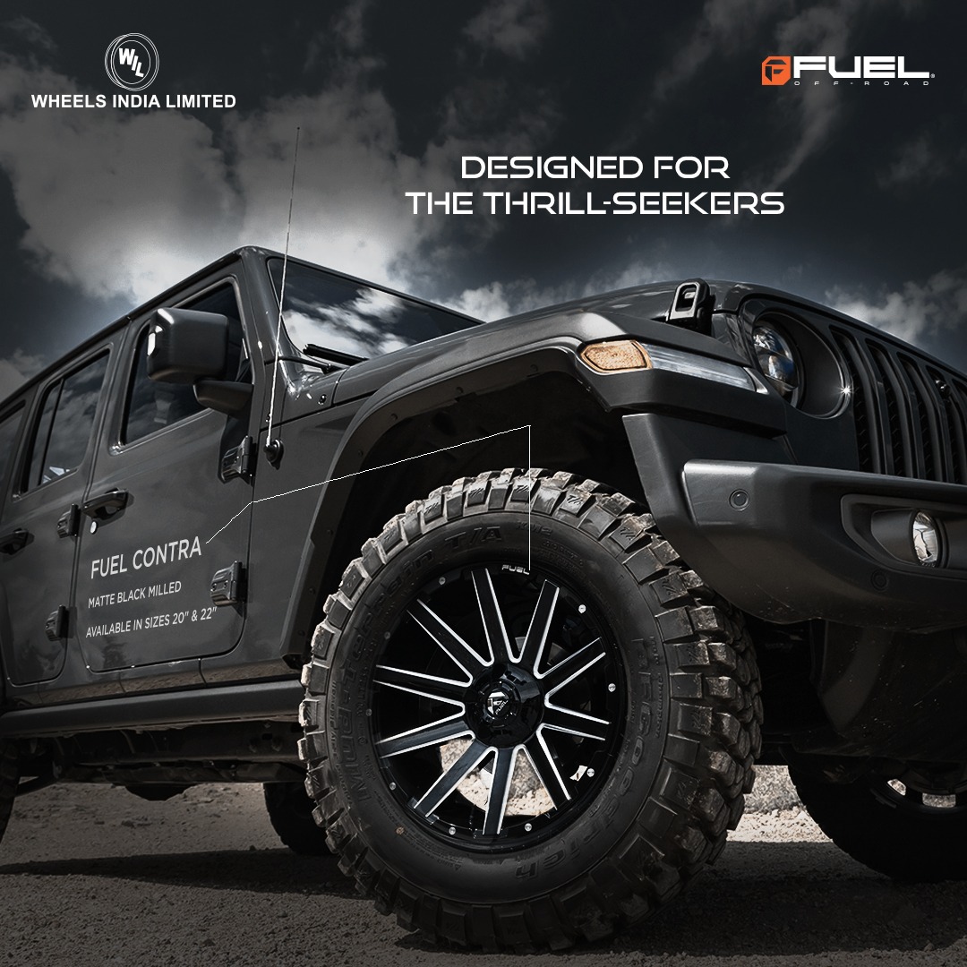 WheelsIndiaLtd's tweet photo. The perfect companion for your next big adventure.
Fuel Contra
Matte Black Milled
Available in sizes 20" & 22"
#wheelsindia #wheelsindialimited #wheelsofchennai #motegiracingwheels #americanracingrims #offroadindia #fuelwheelsoffroad #madeinindiaproducts #alloywheelsindia https://t.co/2XbnFUiOe1