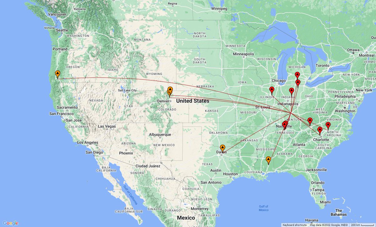 N4JAW's tweet photo. Map of yesterday's early afternoon short #POTA #parksontheair activation from K-7956 using new #putikeeg #straightkey with 40/20 #QCXmini & @tuftelndotnet 40/20 #linkedefhw #endfedantenna #EFHW #amateurradio #hamradio https://t.co/izDevB0Lql