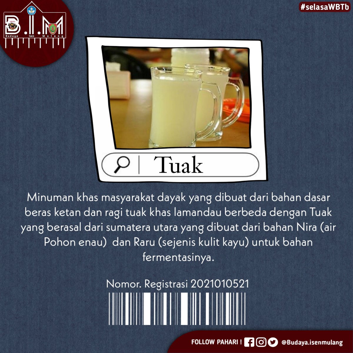 BIsenmulang's tweet photo. Halo Pahari, Kembali lagi nih mimin pada edisi #selasaWBTb, sudah tau belum dengan "Tuak", nah bagi yang belum tau cek dulu deh postingan di atas, siapa tau ada yang belum kenal nih!
#selasaWBTb
#tuak
#budayasaya
#budayaisenmulang https://t.co/I6ijGjuDe6