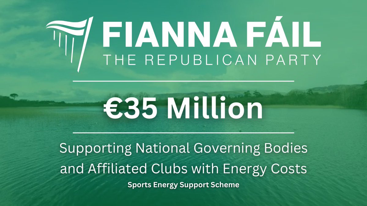 FFSligo's tweet photo. 🏑NEW SPORTS ENERGY SCHEME⚽️

The government has just opened applications for National Governing Bodies of Sport (NGBs) and affiliated clubs to share in €35 million worth of funding in response to the rising energy costs crisis.  #FFinGov https://t.co/cAqac1UD5Q