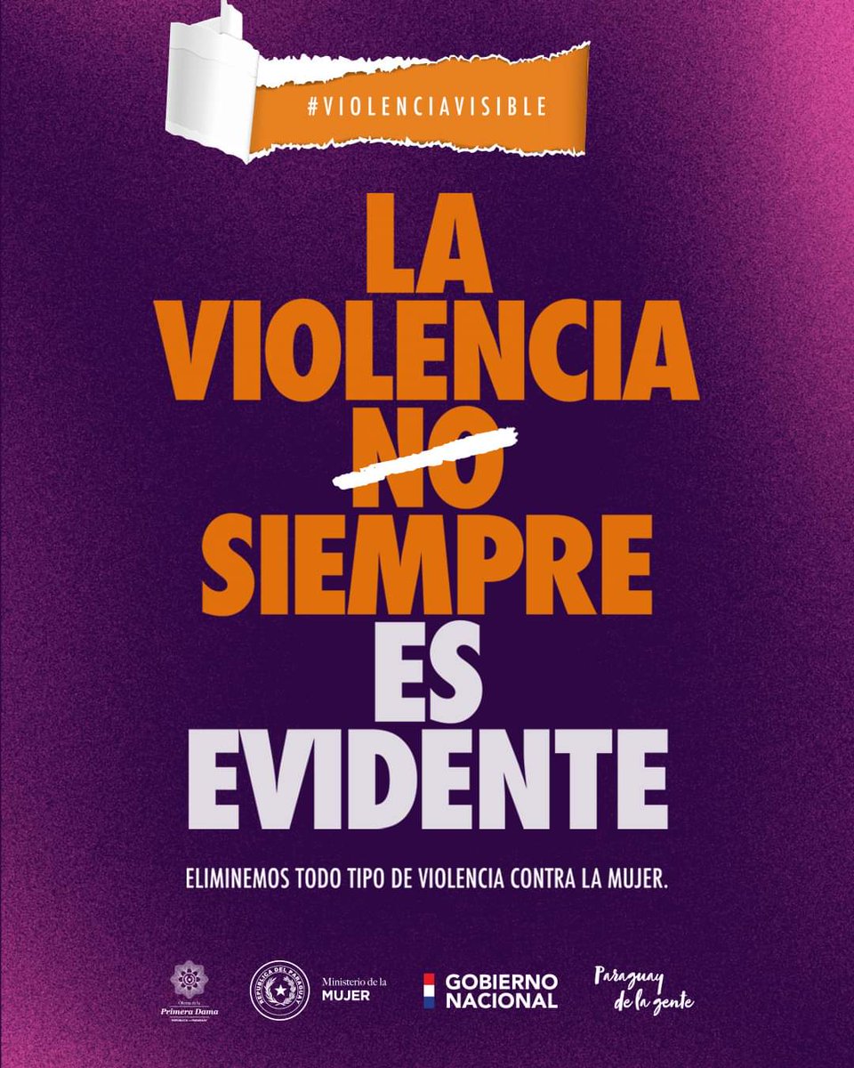 Campaña #ViolenciaVisible

Buscamos unir voces con el objetivo de sensibilizar, concienciar y visibilizar situaciones de violencia que sufren mujeres y niñas en todo el país.

Queremos estar seguras #SinViolencia #MinMujerpy
#25N