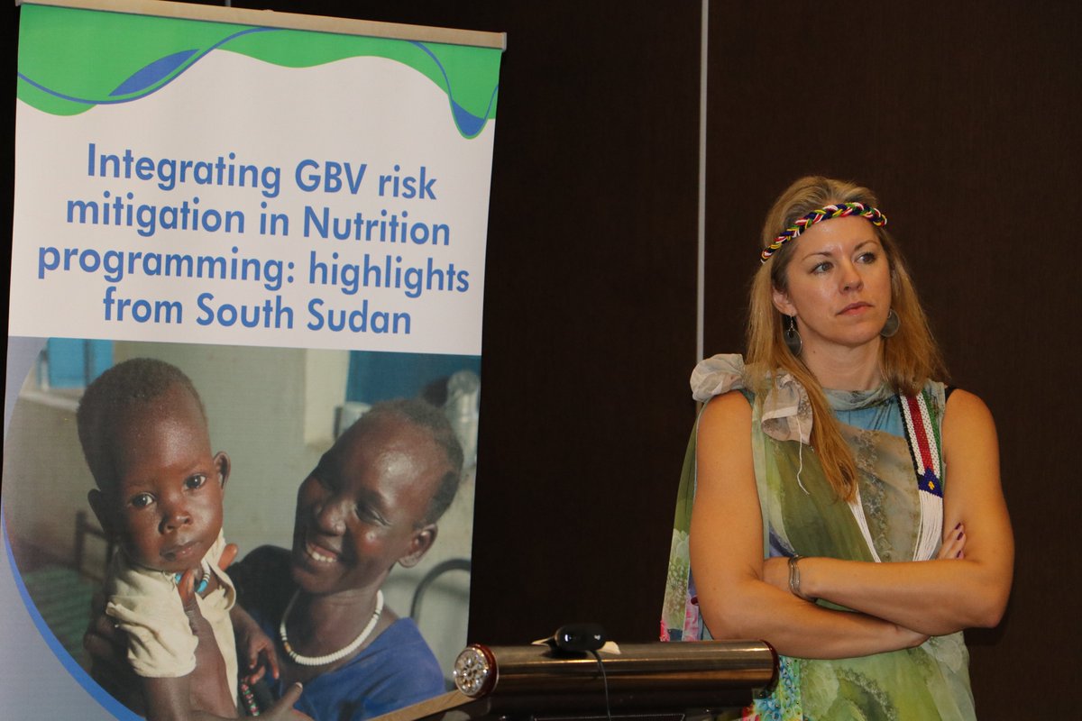 ACF_SouthSudan's tweet photo. Presenters shared the baseline findings from an ongoing study on the effectiveness of #GBV risk mitigation in #nutritionprogramming and the #GBV risk mitigation programmatic package that will be implemented and measured in the next phase of the study. https://t.co/cSJBdPDFFk