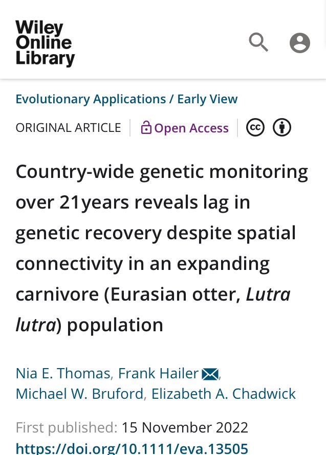 niaorfar's tweet photo. Double publication day! If youβre into #ConservationGenetics then read our long-term study on UK otters - https://t.co/ADnttDYC3M & if youβre into improving #democracy in Wales read our @ERScymru report on the Welsh local elections: https://t.co/d1OdTxihry or give both a peek βΊοΈ https://t.co/RO98EEL0Nk