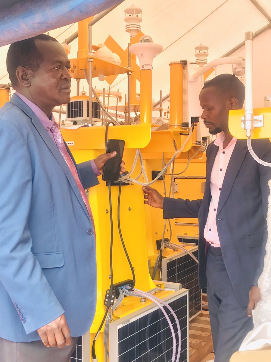 MeteoUganda's tweet photo. Mr. Julius Kiprop,Manager Directorate of Staton Networks and Observations-UNMA while receiving the equipment at Port bell https://t.co/4x3bXGKx3m