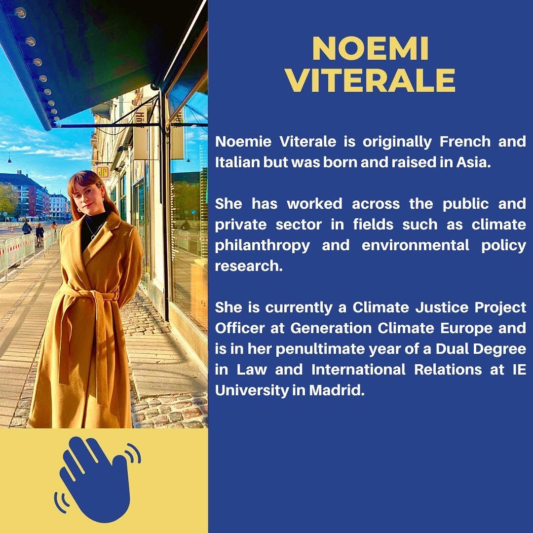 YELtweets's tweet photo. Meet our delegates for #COP27 - Week 2! ♻️
🤝The YEL delegation to COP27 is supported by the @SE_Foundation
💚 Clara Latini
💚 Tara Grace
💚 Noemi Viterale
SWIPE to find out more about them ⏩⏩
#meetthedelegates #delegation #YEL #YELdelegation #youthempowerment https://t.co/EO9sX7yMcQ
