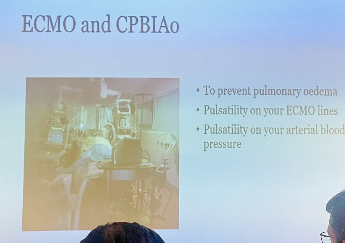 airambulancedoc's tweet photo. ECMO together with IABP to generate pulsatility for treatment/prevention of pulmonary edema #ECMOdiploma @HopPitieSalpe https://t.co/85Miam7vzA