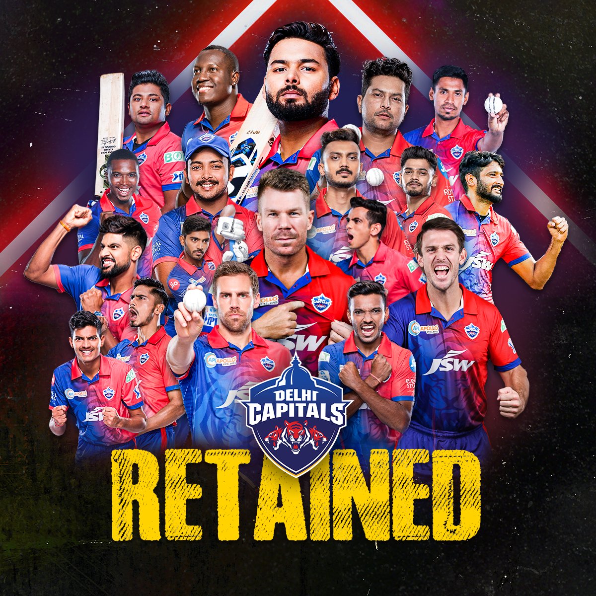 Delhi Capitals IPL 2023 RETAINED/RELEASED PLAYERS With Stats