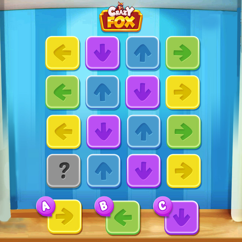 CrazyFox_Game's tweet photo. Left ⬅, down ⬇, up ⬆, right ➡, left...
Oops, we're stuck into a circle, what should the question mark be? It's A, B, or C?
Comment the direction and UID below, spins could be yours.

Play with Fox 🎰 https://t.co/nyHSqvUhYL
#LetsGetCrazier  #CrazyFox #Minigame
#direction https://t.co/hZw9zaRctL