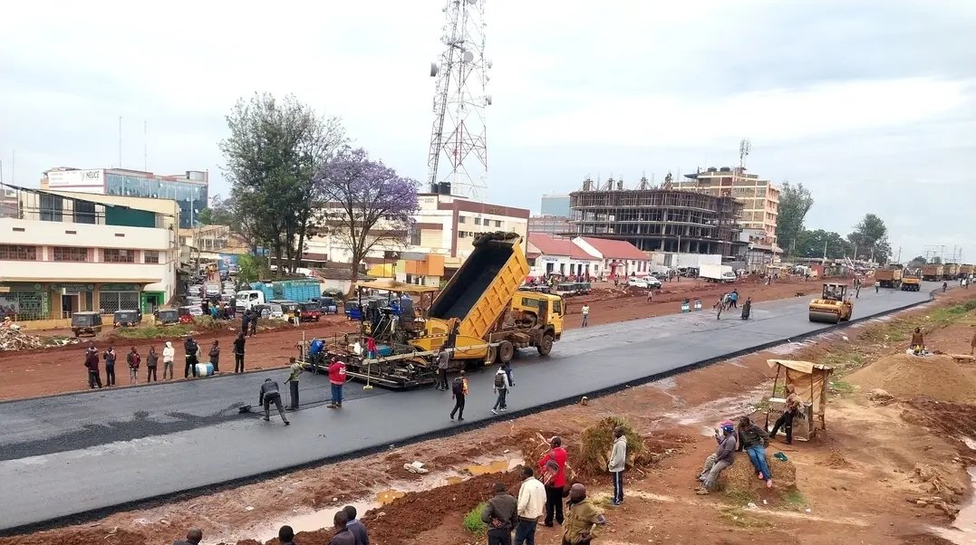 Ongoing infrastructural development in Kitale town.