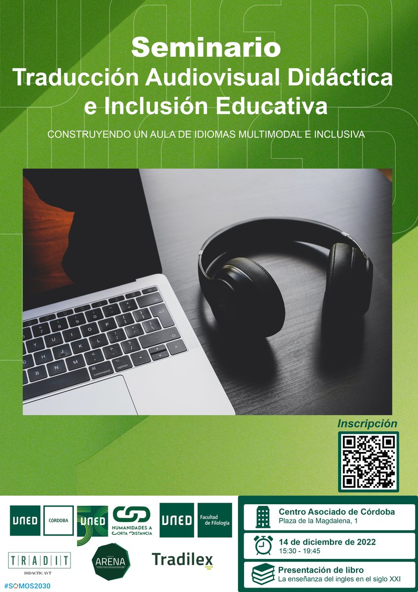 Grupo de Innovación Docente ARENA (@gid_arena) on Twitter photo Seminario “Traducción Audiovisual Didáctica e Inclusión Educativa: Construyendo un Aula de Idiomas Multimodal e Inclusiva” en <a href="/UNED_CORDOBA/">UNED Córdoba</a> coordinado por <a href="/NTALAVAN/">NOA TALAVAN</a> y <a href="/antj_tinedo/">Antonio-Jesús Tinedo-Rodríguez</a> y
con <a href="/MluisaRodMun/">Mluisa Rod</a>, <a href="/MarOgea/">Mar_Ogea</a>, <a href="/AzaharaVeroz/">Azahara Veroz</a> y Sole Díaz.
Matrícula aquí:
extension.uned.es/actividad/idac… Seminario “Traducción Audiovisual Didáctica e Inclusión Educativa: Construyendo un Aula de Idiomas Multimodal e Inclusiva” en <a href="/UNED_CORDOBA/">UNED Córdoba</a> coordinado por <a href="/NTALAVAN/">NOA TALAVAN</a> y <a href="/antj_tinedo/">Antonio-Jesús Tinedo-Rodríguez</a> y
con <a href="/MluisaRodMun/">Mluisa Rod</a>, <a href="/MarOgea/">Mar_Ogea</a>, <a href="/AzaharaVeroz/">Azahara Veroz</a> y Sole Díaz.
Matrícula aquí:
extension.uned.es/actividad/idac…