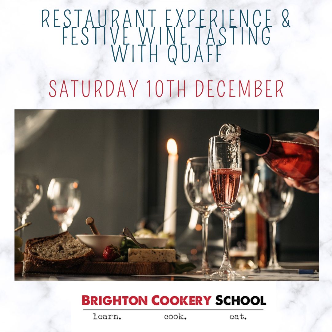 RESTAURANT EXPERIENCE &amp; FESTIVE WINE TASTING WITH QUAFF
Saturday 10th December, 
5:30-9:30pm
Ill be perfectly paired with a festive favourite from <a href="/quaffwine/">Quaff Wine Merchant</a> designed to complement the ingredients and celebrate the season!

BOOK ONLINE TODAY!