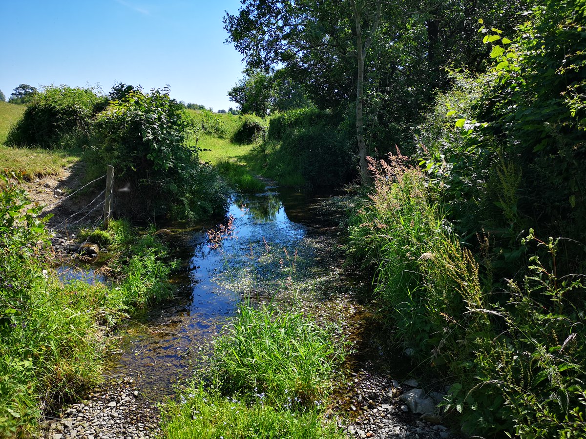 Dalesranger's tweet photo. #WesternRangers Calum and Ed have been out tackling rising water levels at #TreasonfieldFord. The Ford can be quite deep at times and due to the constriction at the bridge spreads up the track in either direction... work begins! https://t.co/Oa71fOQVyq