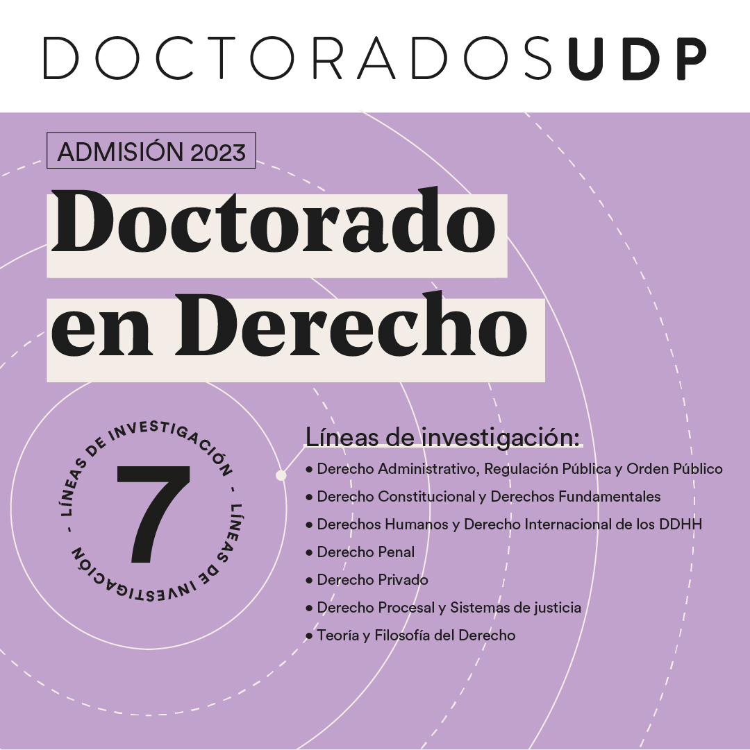 UDPDerecho's tweet photo. ¡ÚLTIMOS DÍAS! Hasta este lunes 21 de noviembre estarán abiertas las postulaciones para la admisión 2023 de nuestro Doctorado en Derecho, primer -y hasta ahora único- programa doctoral en esta área en Chile acreditado por 5 años✔️

Conoce más y postula: https://t.co/fBT5ubQ0UR https://t.co/74mvi9cueD