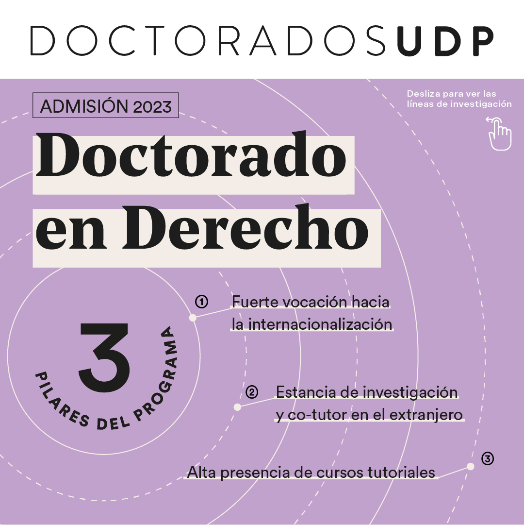 UDPDerecho's tweet photo. ¡ÚLTIMOS DÍAS! Hasta este lunes 21 de noviembre estarán abiertas las postulaciones para la admisión 2023 de nuestro Doctorado en Derecho, primer -y hasta ahora único- programa doctoral en esta área en Chile acreditado por 5 años✔️

Conoce más y postula: https://t.co/fBT5ubQ0UR https://t.co/74mvi9cueD
