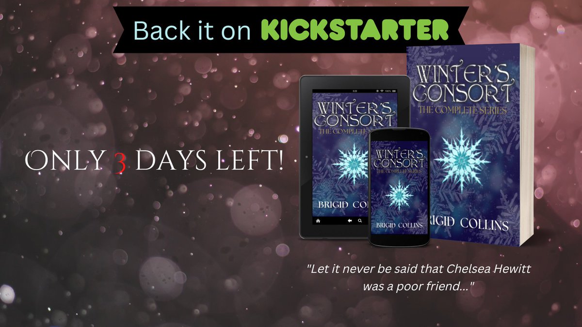 purellian's tweet photo. Only 3 days remain to back the Winter's Consort Kickstarter and snag my #wlw fantasy romance series featuring wicked faeries and kick-ass battle dresses. Don't miss out!

https://t.co/W5WP6seIav https://t.co/4Hp20kxdNz