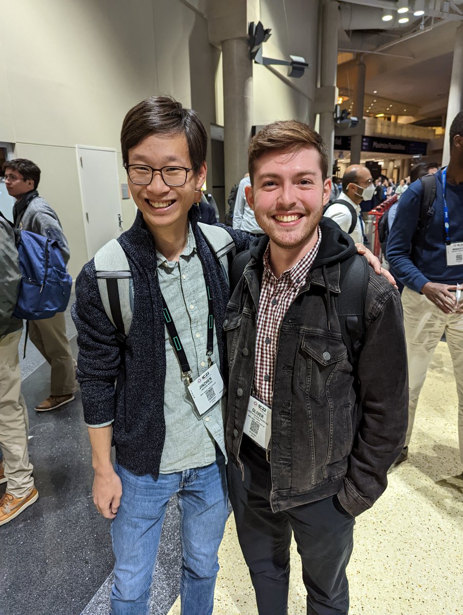 Ph.D. students Oliver Alvarado Rodriguez (advised by @Prof_DavidBader ) and Jinzhen Wang (advised by @garyliu ) at the SC22 Conference Series (Dallas, TX) @OliverAlvaRod @Supercomputing sc22.supercomputing.org