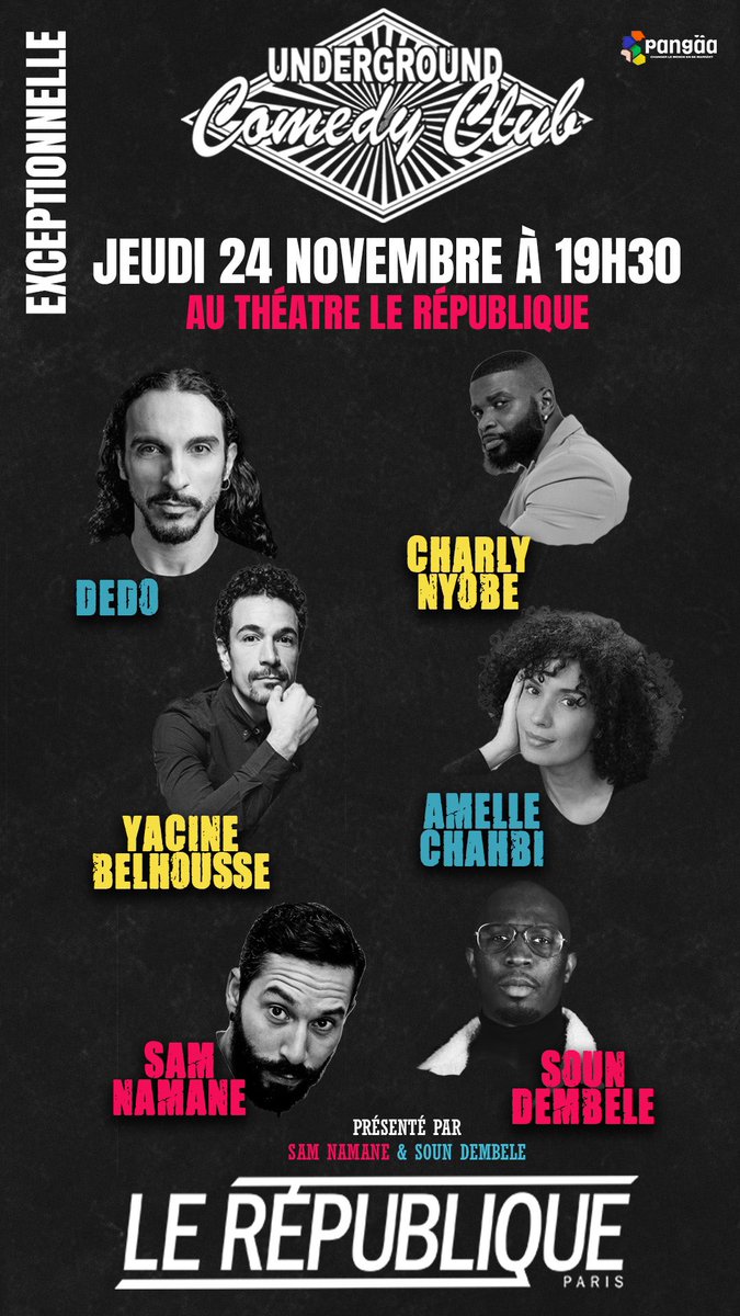 Comedyground's tweet image. #TPMP Jeudi 24 novembre on arrive en ville, rejoins nous sur notre trottoir ! Avec un programme interstellaires ✨✨✨ réservez vite vos places, ça va partir vite ! En partenariat avec @pangaafr 

Réservation : billetreduc.com/304379/evt.htm