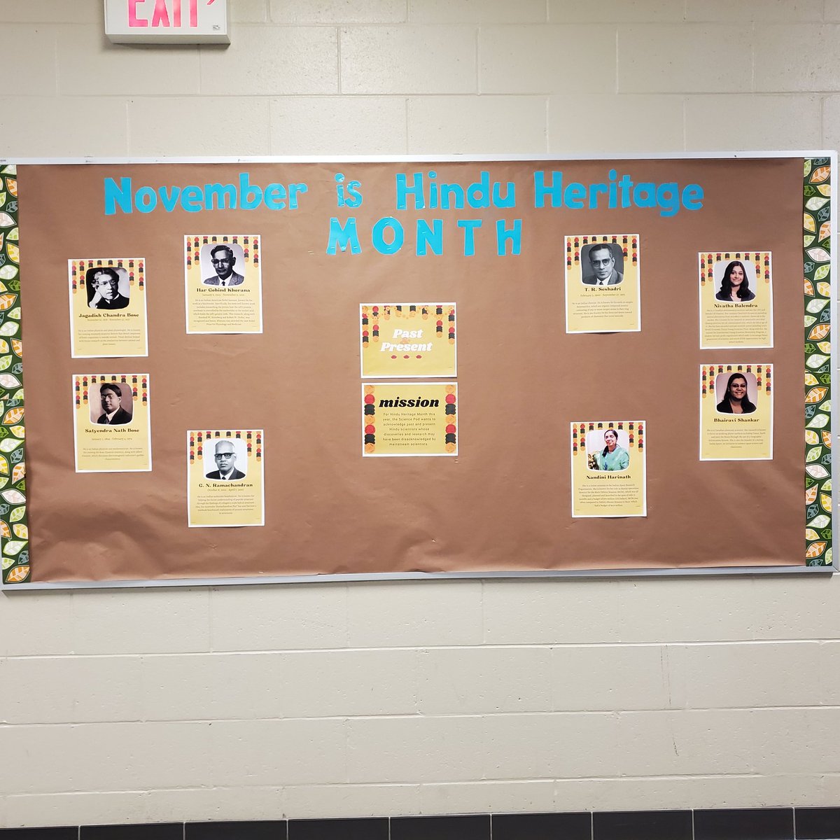 Thank you to <a href="/LASSinspires/">LASS inspires...</a> Grade 12 students Rasmiga M, Parithy S, and Saiha P for creating this wonderful display board celebrating scientists during Hindu Heritage Month!