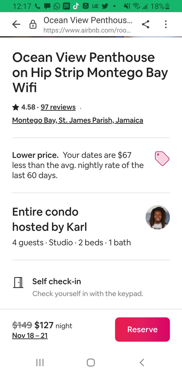 Susanyah2's tweet photo. BE CAUTIOUS WITH BOOKING THIS GUY. APPARENTLY IT'S A SIN TO ASK QUESTIONS. @Airbnb #potentialscam #montegobay #Jamaica #Airbnb https://t.co/R0m8ve4j72