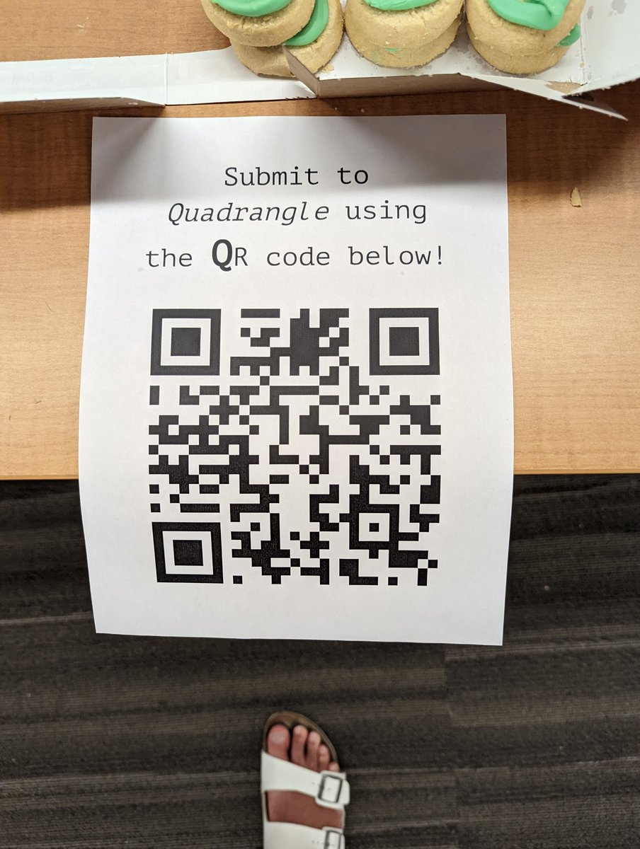 hugginfool's tweet image. If you're interested in writing for the @QuadrangleMag stop down and see Grace. She has snacks as well.