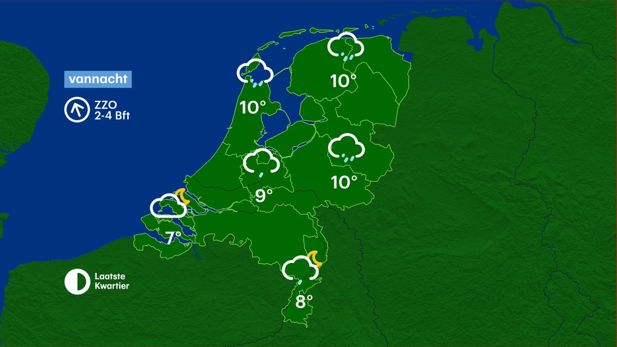 Buienradar on Twitter: "Vannacht regen, waarbij de meeste neerslag in