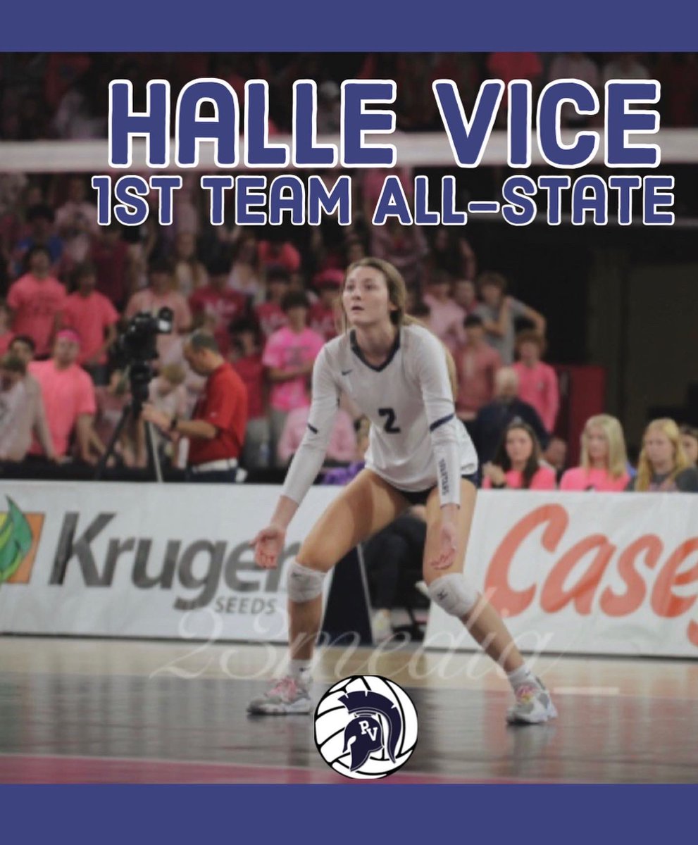 PVVolleyball's tweet photo. Congratulations to all our Spartans on earning IGCA Class 5A All-State Awards! Chloe Cline &amp; Halle Vice: 1st Team All-State! Siena Roethler: 2nd Team All-State! Izzy Van De Wiele: Honorable Mention All-State! 😍❤️🏐 @ChloeCline33 @vice_halle @siena_roethler @izzyvandewiele https://t.co/2UwzwPnDtt