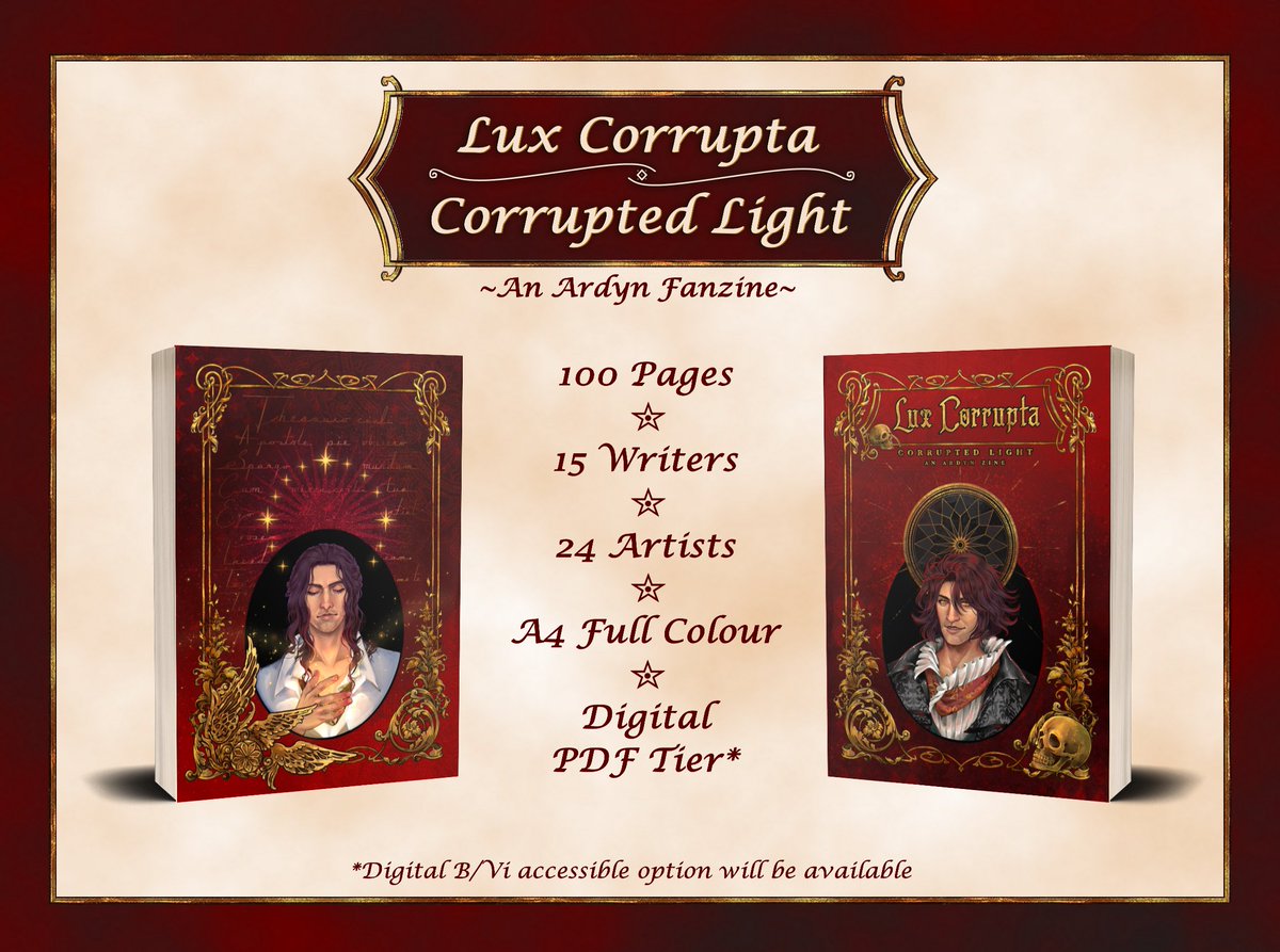LuxCorrupta★COMPLETE (@ardynzine) on Twitter photo ★COMING SOON★
We're ecstatic to reveal to you our beautiful covers designed by <a href="/WhiteCatArts/">WhiteCat Arts</a> 💜
Get those calendars out cause pre-orders will open on Tuesday the 29th of November!!!
We look forward to sharing all the wonderful creations we have in store for you 🌟 ★COMING SOON★
We're ecstatic to reveal to you our beautiful covers designed by <a href="/WhiteCatArts/">WhiteCat Arts</a> 💜
Get those calendars out cause pre-orders will open on Tuesday the 29th of November!!!
We look forward to sharing all the wonderful creations we have in store for you 🌟