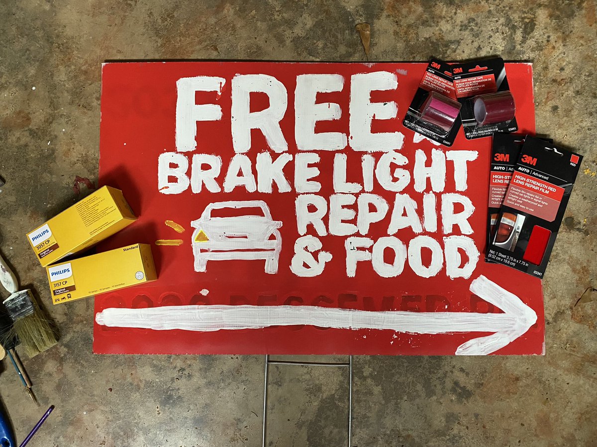 BRAKING: We just got a shipment of more brake light bulbs, repair tape, and repair stickers for our Brake Light Clinic 🚦 this Saturday, August 19 from 1:30-4:00PM at Birmingham Mutual Aid (30 9th Ct W, Birmingham, AL 35204)!