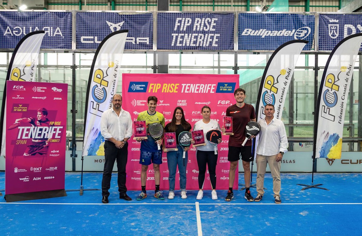 La pareja argentina-brasileña  Ignacio Sager y <a href="/ChiconGomes/">Francisco Gomes</a> , y las canarias Clara Siverio e Isabel Rapisarda se llevan el título del  FIP RISE Tenerife <a href="/fedcan_padel/">Federación Canaria de Pádel</a>  <a href="/padelfip/">FIP - International Padel Federation</a>