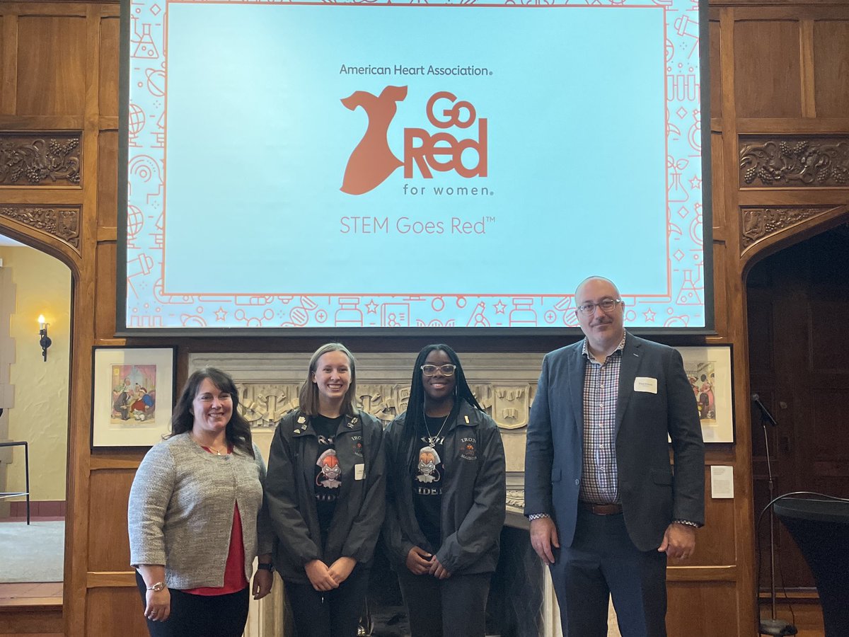 Our very own ⁦<a href="/IronMaidensFTC/">Iron Maidens</a>⁩ robotics team presented at an executive breakfast this morning Brit to the ⁦<a href="/American_Heart/">American Heart Association</a>⁩ STEM Goes Red event.  Thank you for inviting these awesome young women to share at the breakfast.