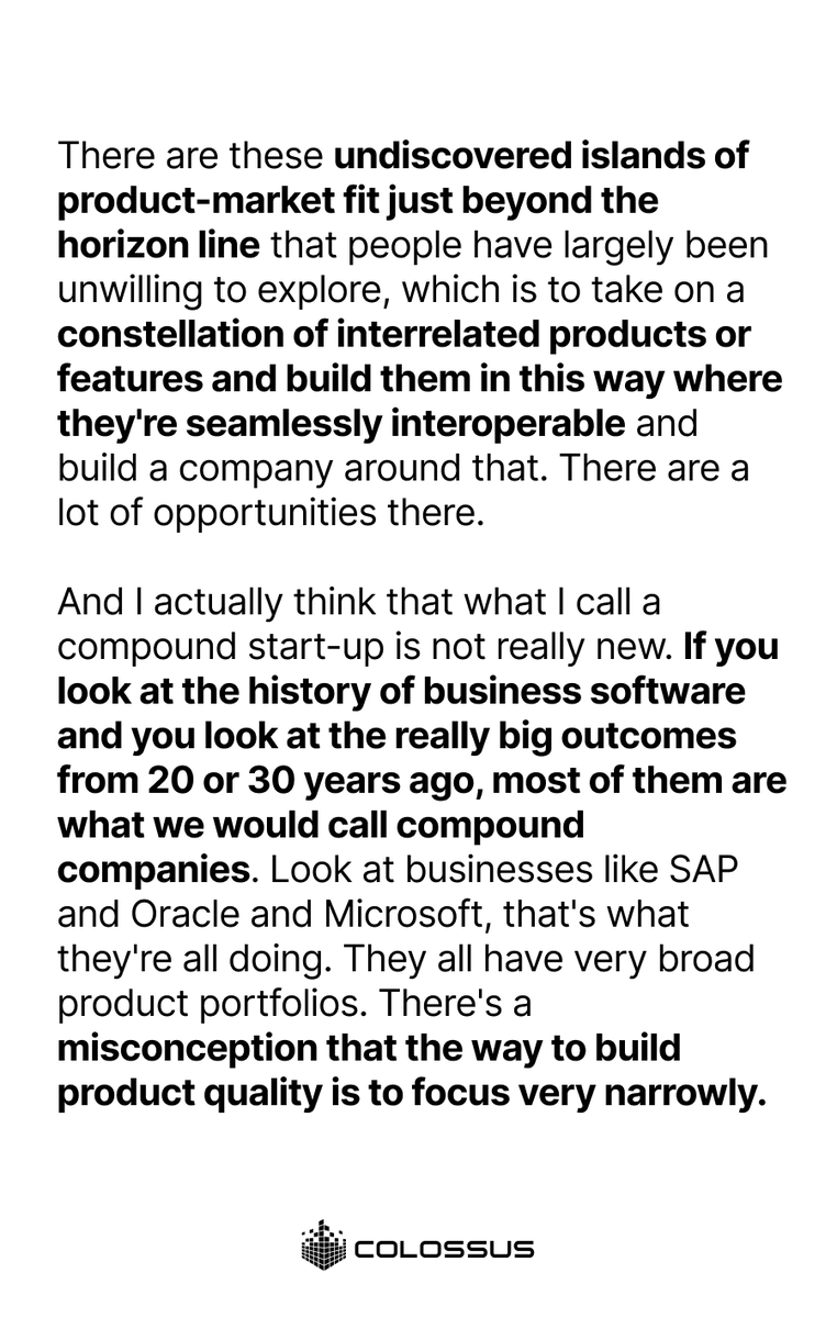 Undiscovered islands of product-market fit. 

<a href="/parkerconrad/">Parker Conrad</a> on building a constellation of interrelated products; a compound company.