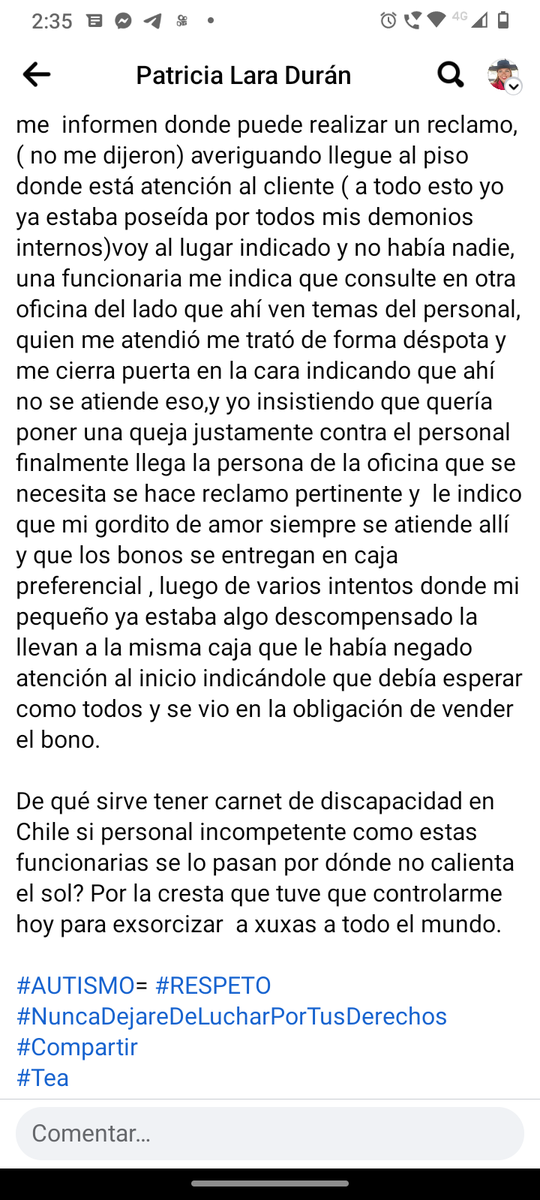 Minina51109102's tweet photo. Integramedica No da Preferencia a niño TEA, aún portando su credencial donde dice que tiene 90% d discapacidad #SEAcabaronLas27HorasDeAmor
#MiHijoTieneDerechos RT @DefensoresdeI @Camara_cl @KarendTV https://t.co/aSqcjwbUf8
