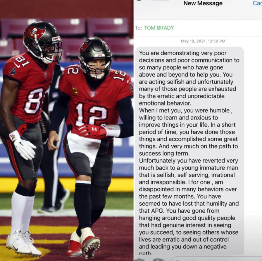 Tom Brady sent this text message to Antonio Brown‼️📲