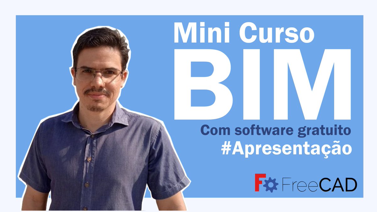 EngMaykow's tweet image. Link: youtu.be/CsFcGXNA-E4
Pessoal a pedido de muitos resolvi dar mais atenção ao meu canal no YouTube, estou dando inicio ao mini curso #BIM com @FreeCADNews , neste curso vou desenvolver um projeto simples para demonstrar o uso das principais ferramentas deste WB.