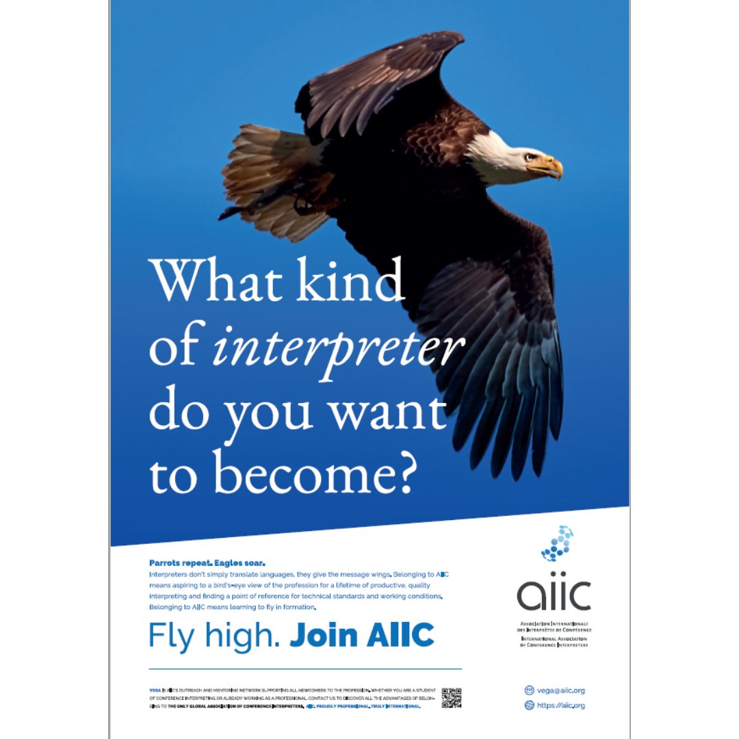 Ai pulcini di aquila servono mesi per spiccare il volo. #AIIC è il nido per gli interpreti che vogliono volare alto e crescere insieme, con professionalità e valori deontologici condivisi. #JoinAIIC! Tutte le info qui: aiic-italia.it/site/it/howtoj… #AIICItalia #1nt