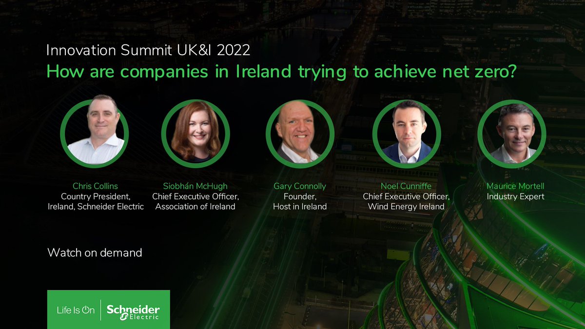Recently I discussed how companies are achieving #NetZero at the <a href="/SchneiderElec/">Schneider Electric</a> Innovation Summit with <a href="/JChrisCollins/">Chris Collins</a> <a href="/NoelCunniffeIE/">Noel Cunniffe</a> <a href="/GarryConnolly/">Garry Connolly</a> <a href="/MauriceMortell/">Maurice Mortell</a> 
You can view the recording at spr.ly/6042MLJVi