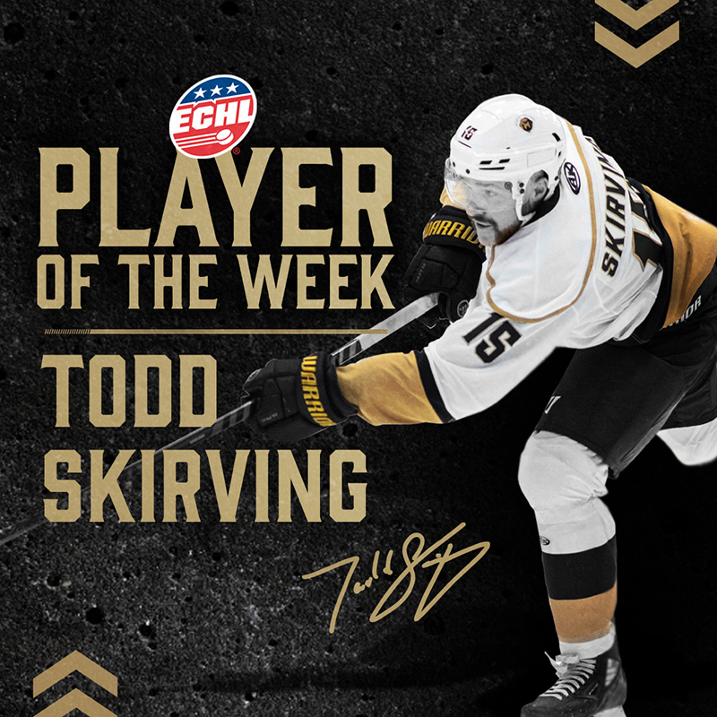 NLGrowlers's tweet photo. Sensational week from Skirvy 👨🏻‍🦰

Todd Skirving named Inglasco ECHL Player of the Week.

#STANDonGUARD