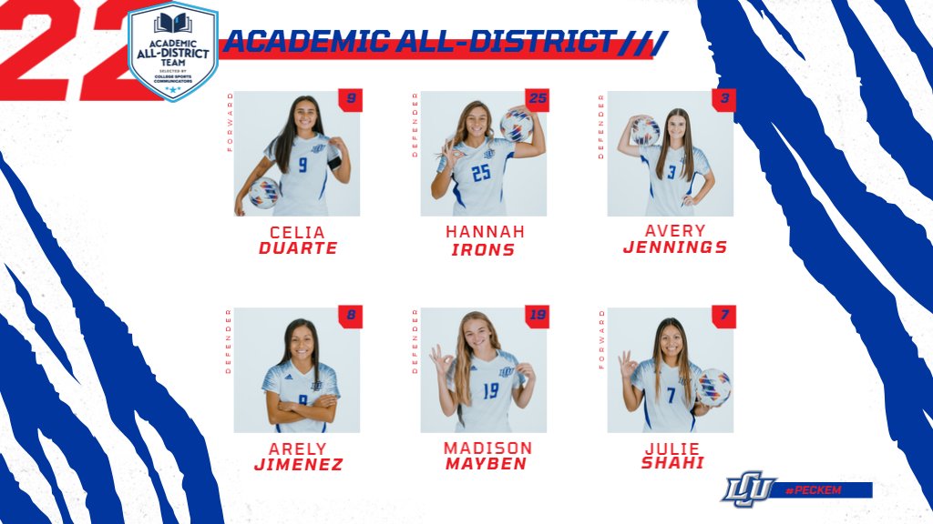 A record breaking six @LCUSoccer players were named to the CSC @AcadAllAmerica All-District Team, with Celia Duarte, Hannah Irons, @aaveryjennings, @arely_jimenez8, Madison Mayben and Julie Shahi all earning honors 📰READ MORE ⤵️ bit.ly/3V0khVY